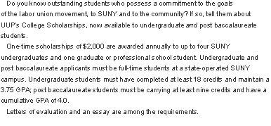 Do you know outstanding students who possess a commitment to th