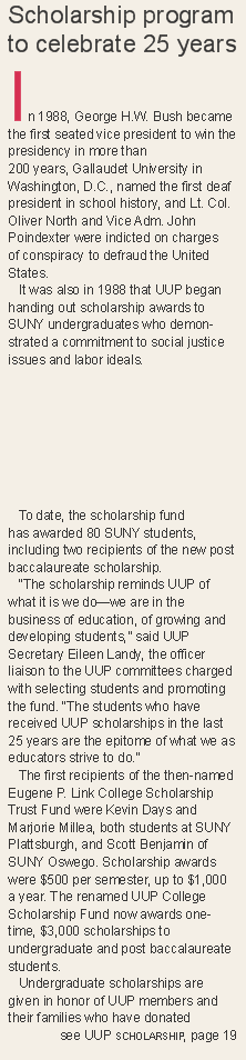 Scholarship program to celebrate 25 years    In 1988, George H.