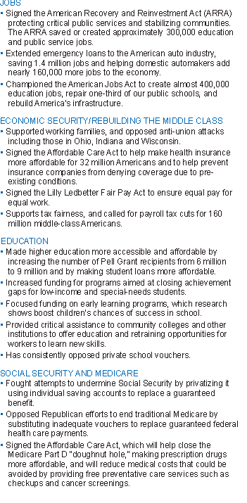 JOBS &bull; Signed the American Recovery and Reinvestment Act (ARRA)