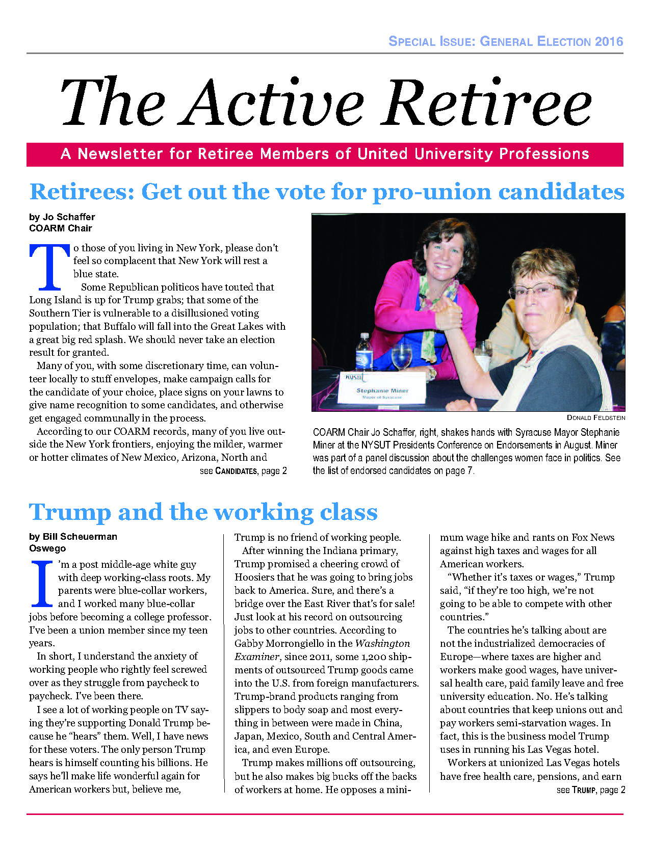 Election Issue Active Retiree