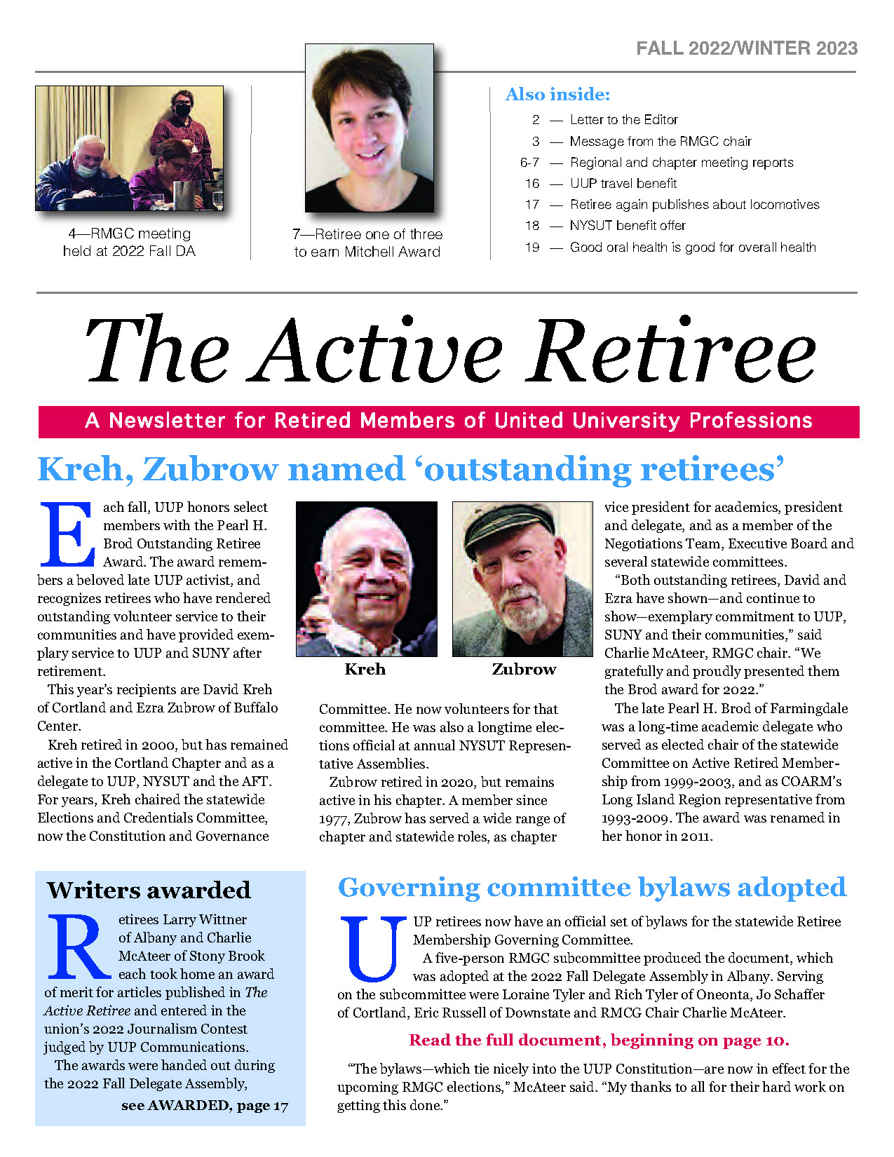 Fall 2022 Active Retiree